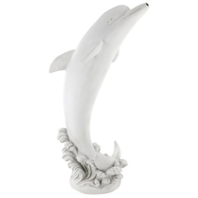 Medium Tropical Tale Dolphin Piped Statue Design Toscano