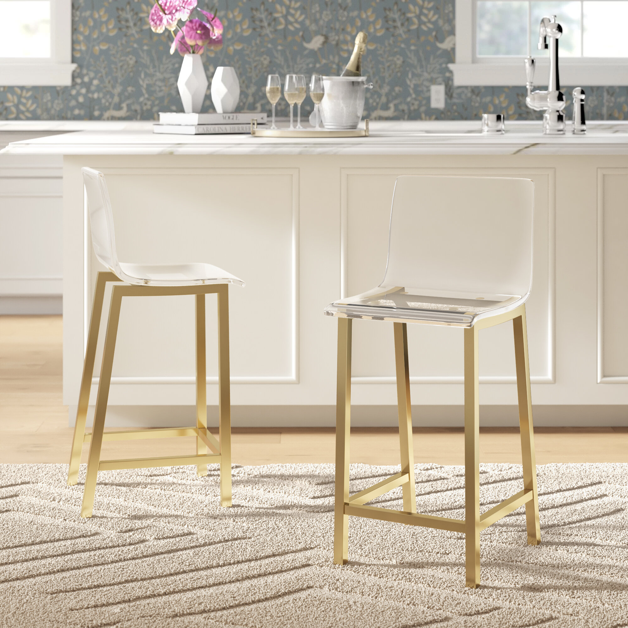 acrylic counter stools set of 2