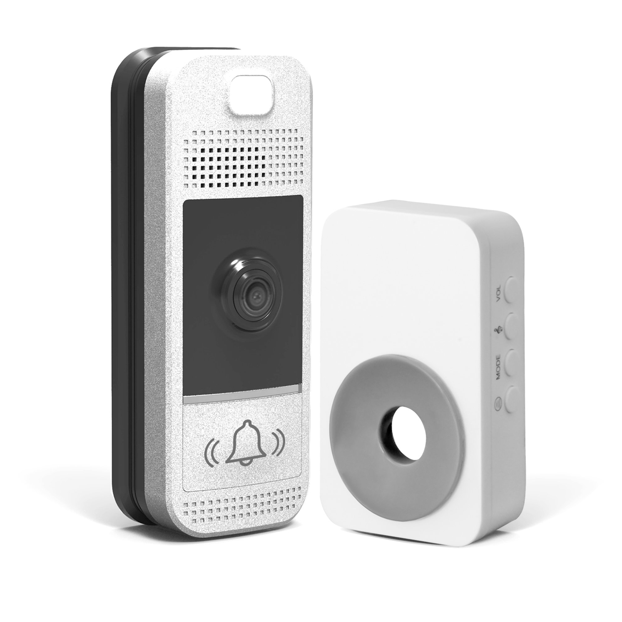 Symple Stuff Wifi Enabled Video Push Button With Wireless Chime
