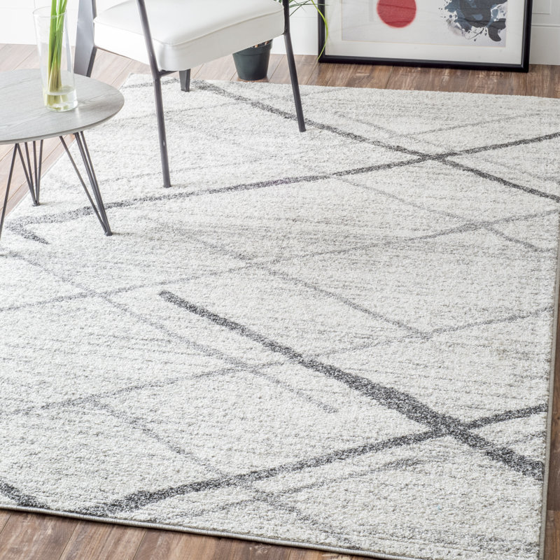Mercury Row Azha Broken Light Gray Area Rug Reviews Wayfair Azha Broken Light Gray Area Rug