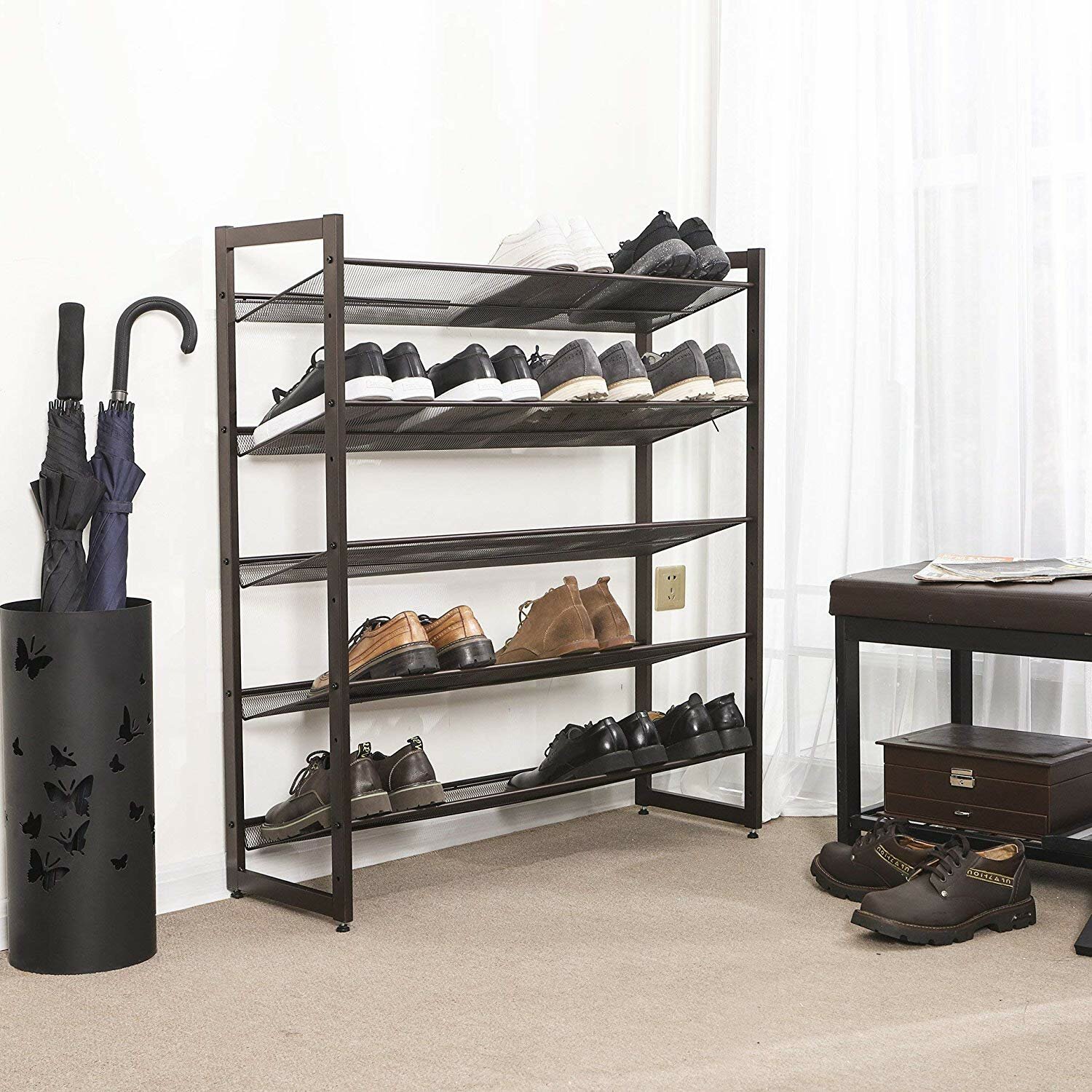 Rebrilliant 25 Pair Stackable Shoe Rack Reviews Wayfair