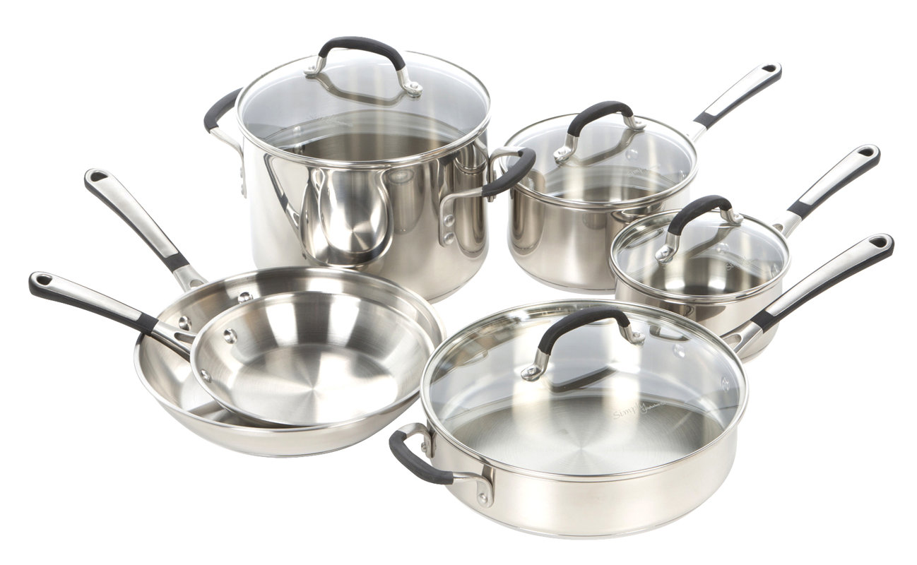 Calphalon Simply Stainless Steel 10 Piece Cookware Set & Reviews Wayfair