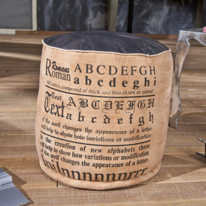 Pouf Colona aus Leder von Homestead Living