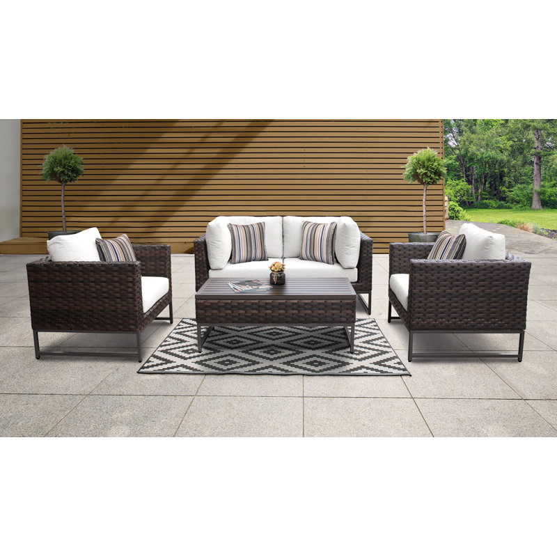 Joss Main Nauvoo 5 Piece Sectional Seating Group With Cushions