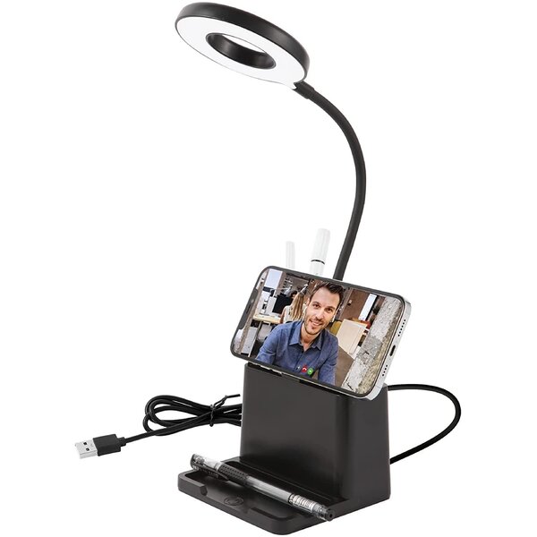 for Video Conferencing/Remote Working/Zoom Calls/Vlog/Live Streaming/Makeup/YouTube/TikTok Video Conference Lighting A-TION 6 Selfie Ring Light with Clamp Mount on Desk/Monitor/Laptop/Chair/Bed 