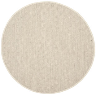 Round Jute Sisal Rugs You Ll Love Wayfair Tallowick Marble Beige Area Rug