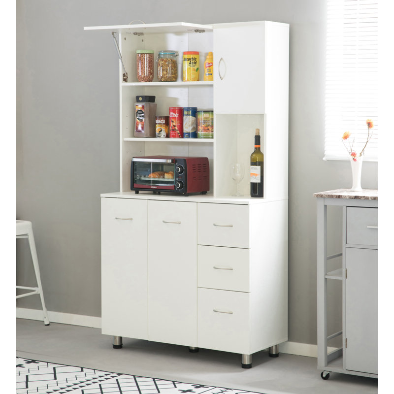 Latitude Run Kitchen Pantry Storage Cabinet with Doors And ...