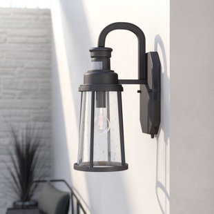 Go to store & view more images Cascades 1-Light Metal Outdoor Wall Lantern by Trent Austin Design