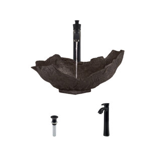 Go to store & view more images MR Direct Chalice Bronze Specialty Vessel Bathroom Sink With Faucet