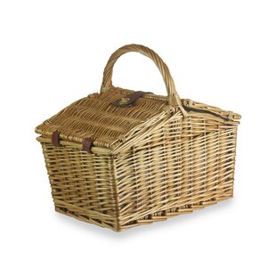 2 Person Tweed Double Lidded Picnic Basket By August Grove