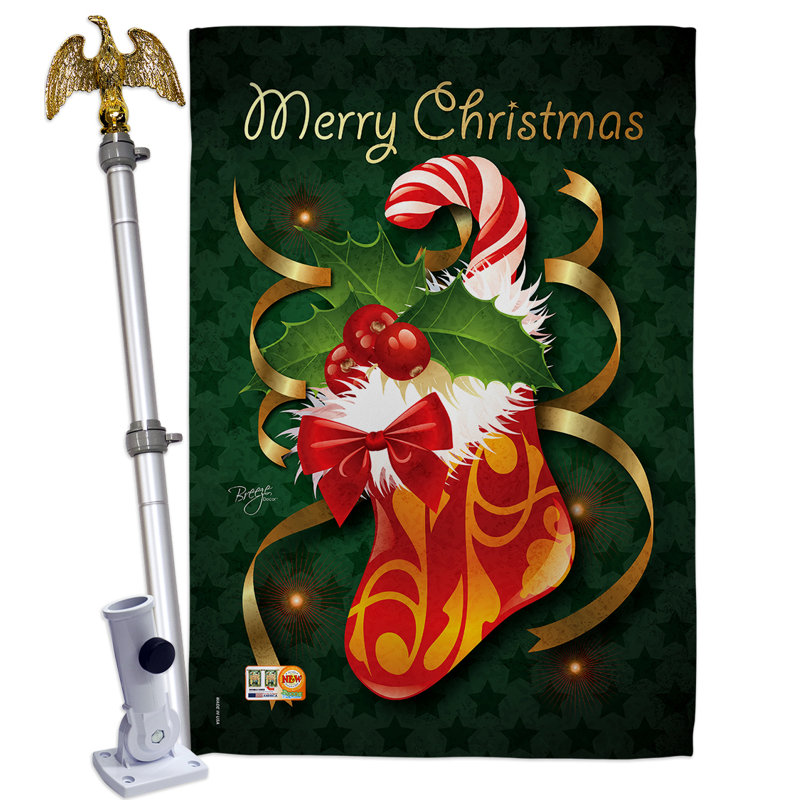 Breeze Decor Xmas Stocking 2 Sided Polyester 40 X 28 In Flag Set Wayfair