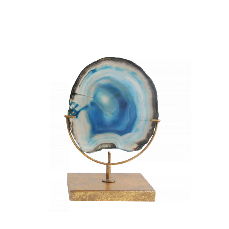 Greyleigh Navasota Decorative Agate Decor On Stand Reviews Wayfair