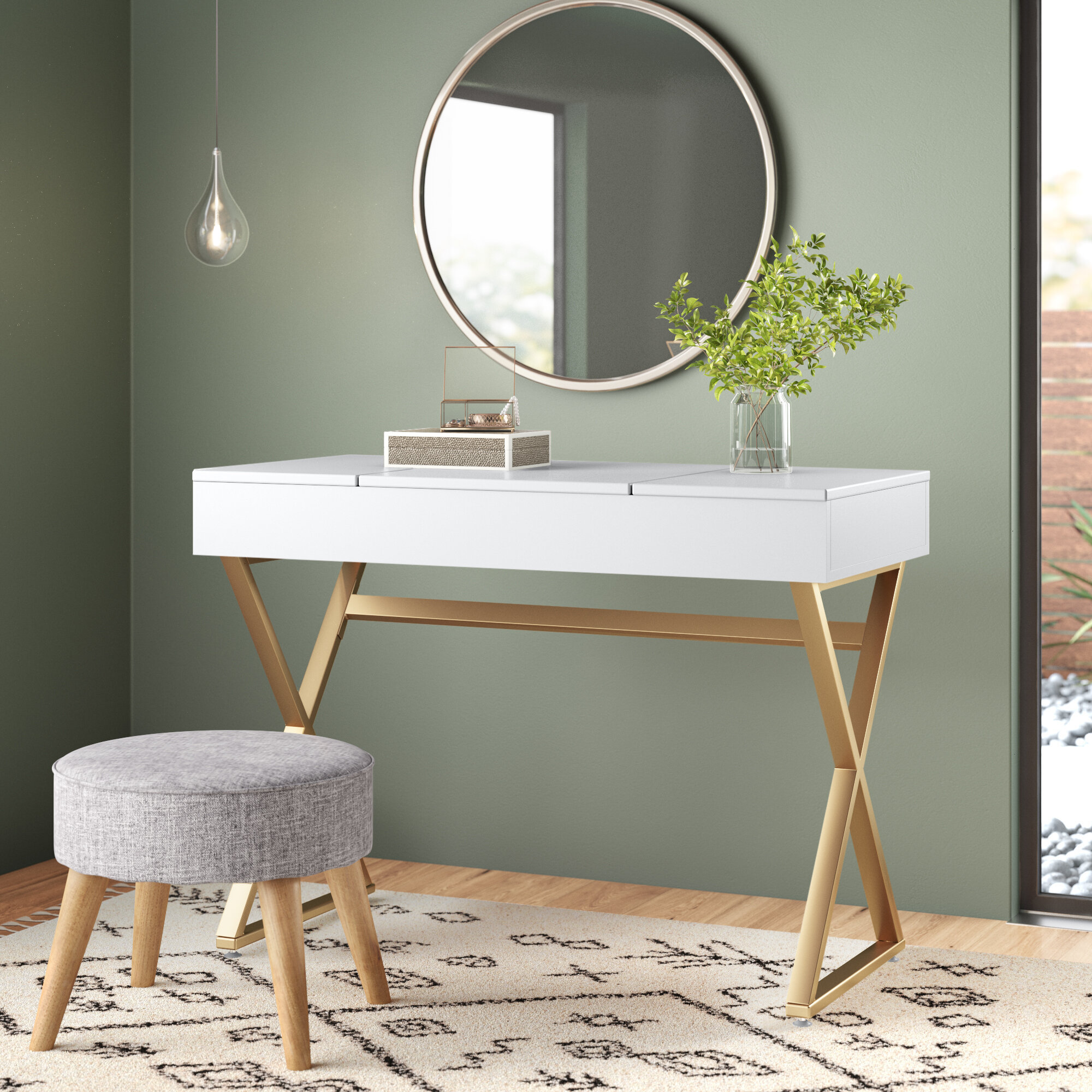 Farrah Vanity With Mirror Reviews Allmodern