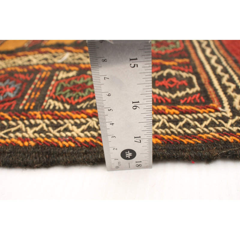 Bloomsbury Market Ahja Handmade Kilim Wool Dark Copper Dark Gold Rug