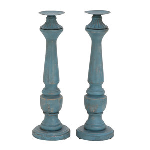 PU 2 Piece Candlestick Set (Set of 2)