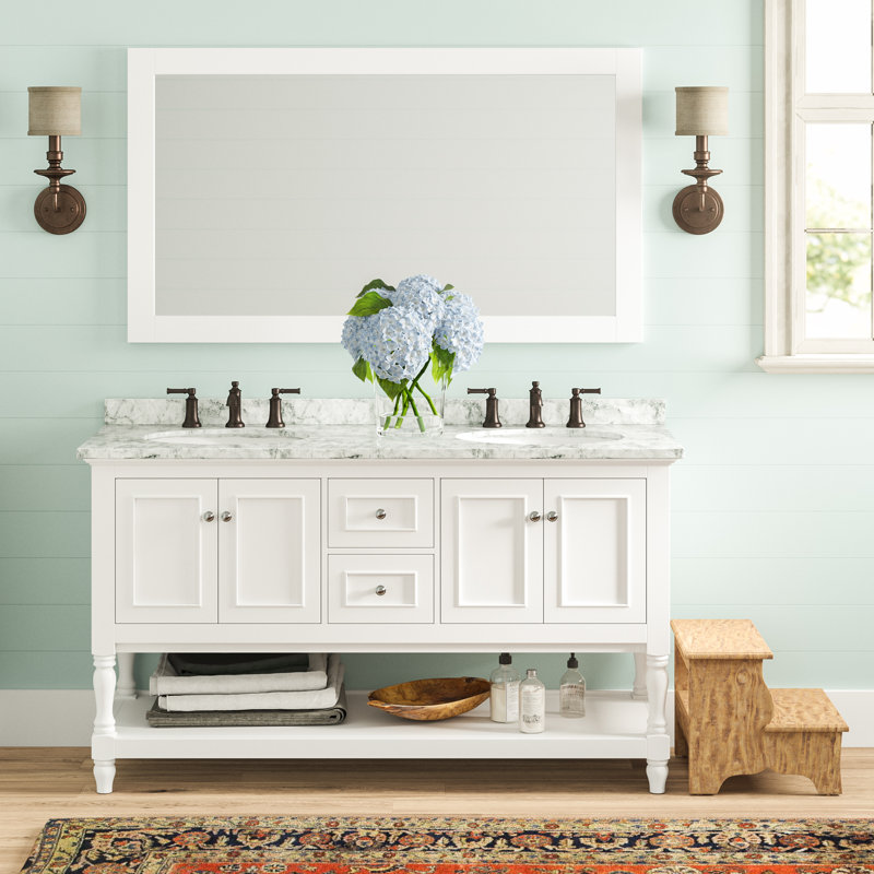Caroll 60 Double Bathroom Vanity Set