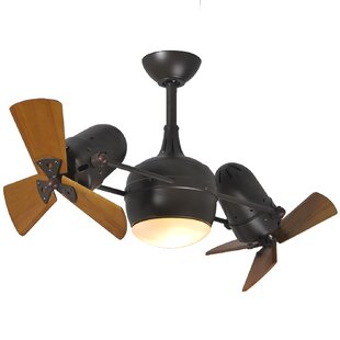 Double Ventilateur De Plafond 6 Pales A Del Avec Telecommande Murale 41 Valerian