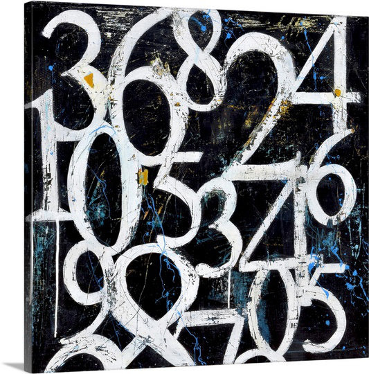Canvas On Demand Numbers By Erin Ashley Painting Print On Canvas