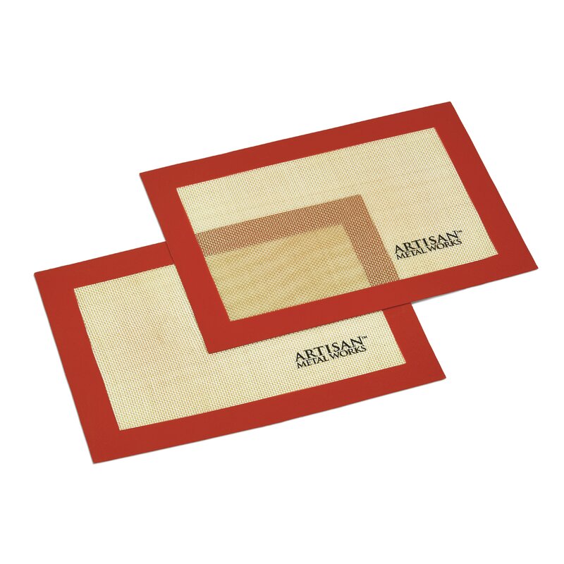 red silicone baking mat