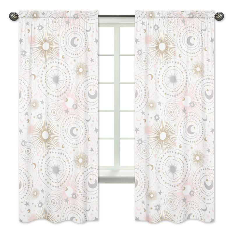 Sweet Jojo Designs Celestial Geometric Semi Sheer Rod Pocket