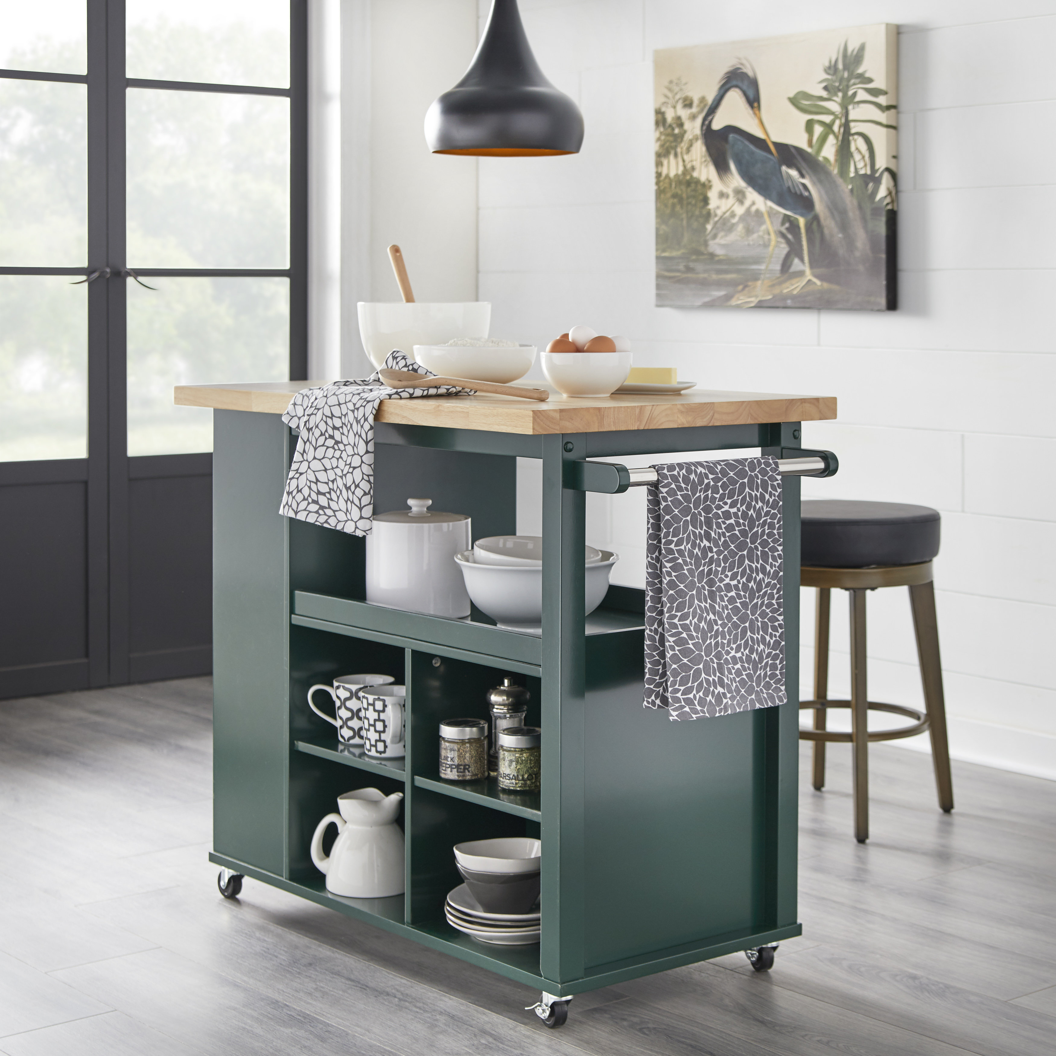 Winston Porter Haysi Kitchen Cart Reviews Wayfair