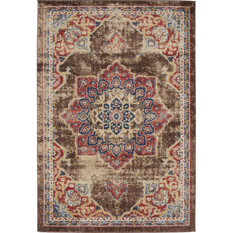 Wrought Studio Yates Oriental Chocolate Brown Area Rug Reviews Yates Oriental Chocolate Brown Area Rug