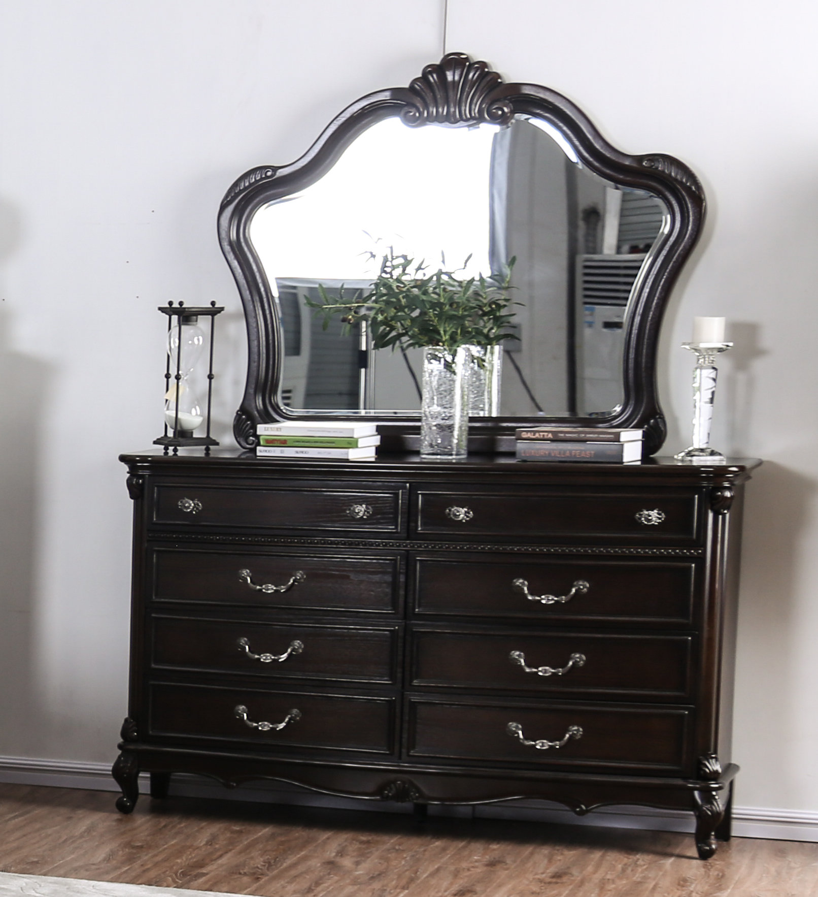 Rosdorf Park Demar 8 Drawer Double Dresser With Mirror Wayfair