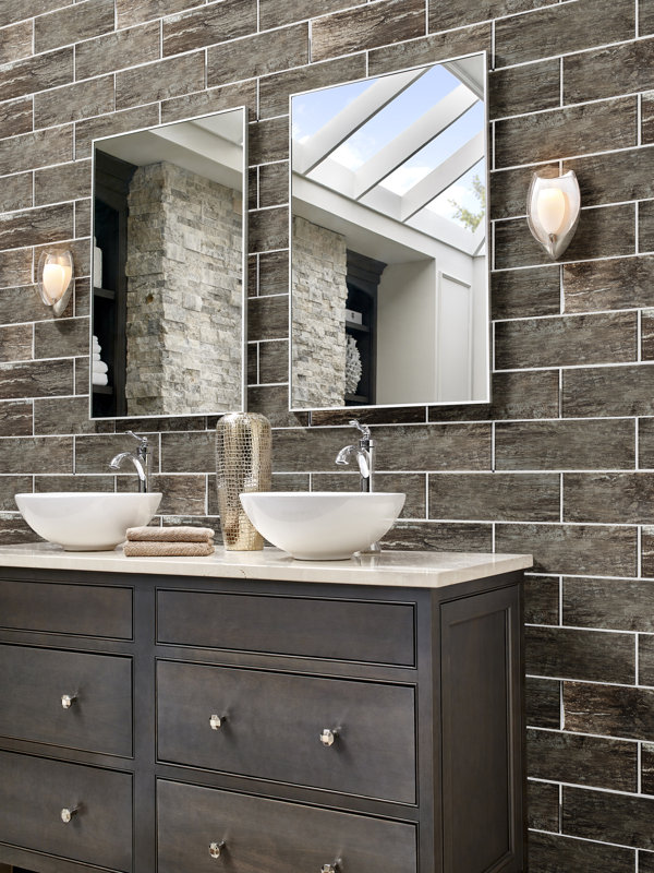 Msi Antico Pewter 4 X 12 Gl Subway Tile In Gray Reviews Wayfair Antico Pewter 4 X 12 Gl Subway Tile