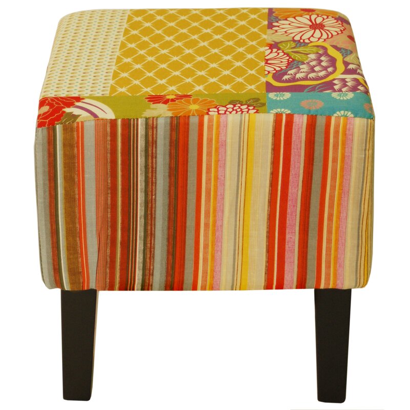 Techstyle Patchwork Square Stool &amp; Reviews Wayfair.co.uk