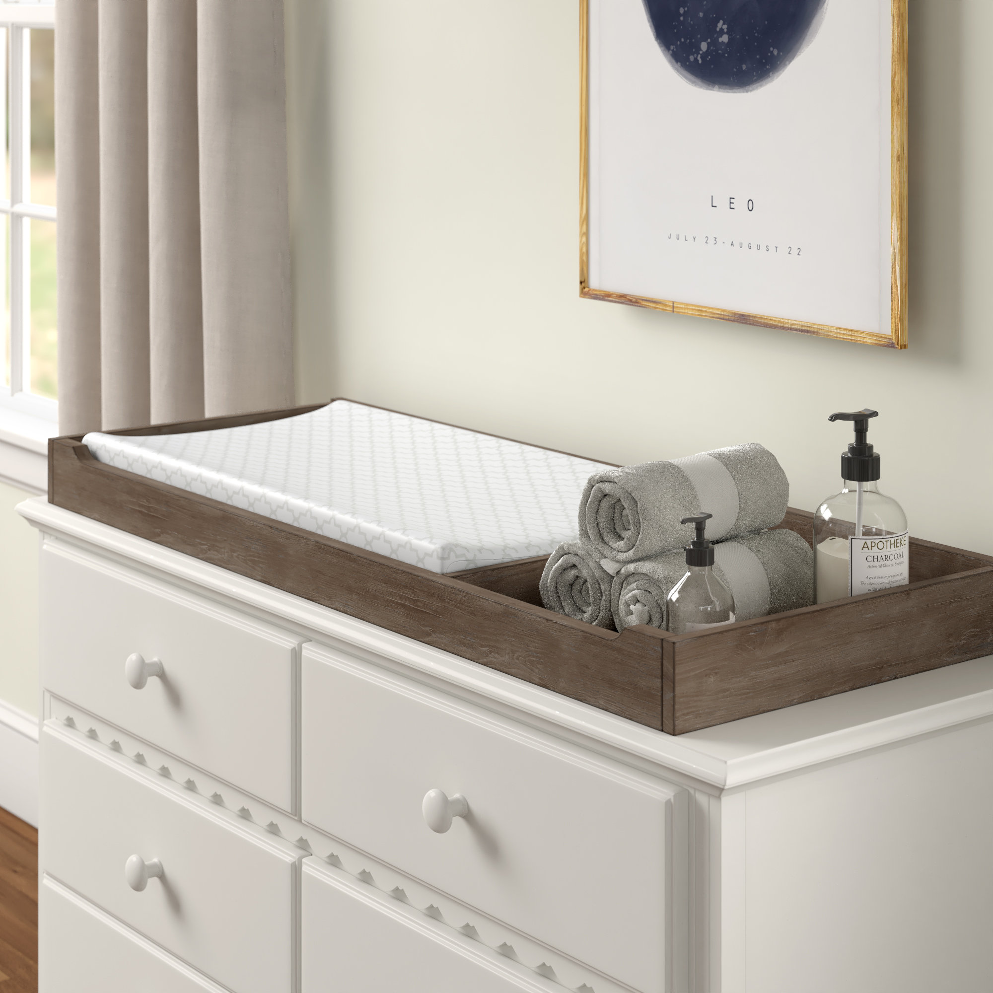 dresser topper for changing pad