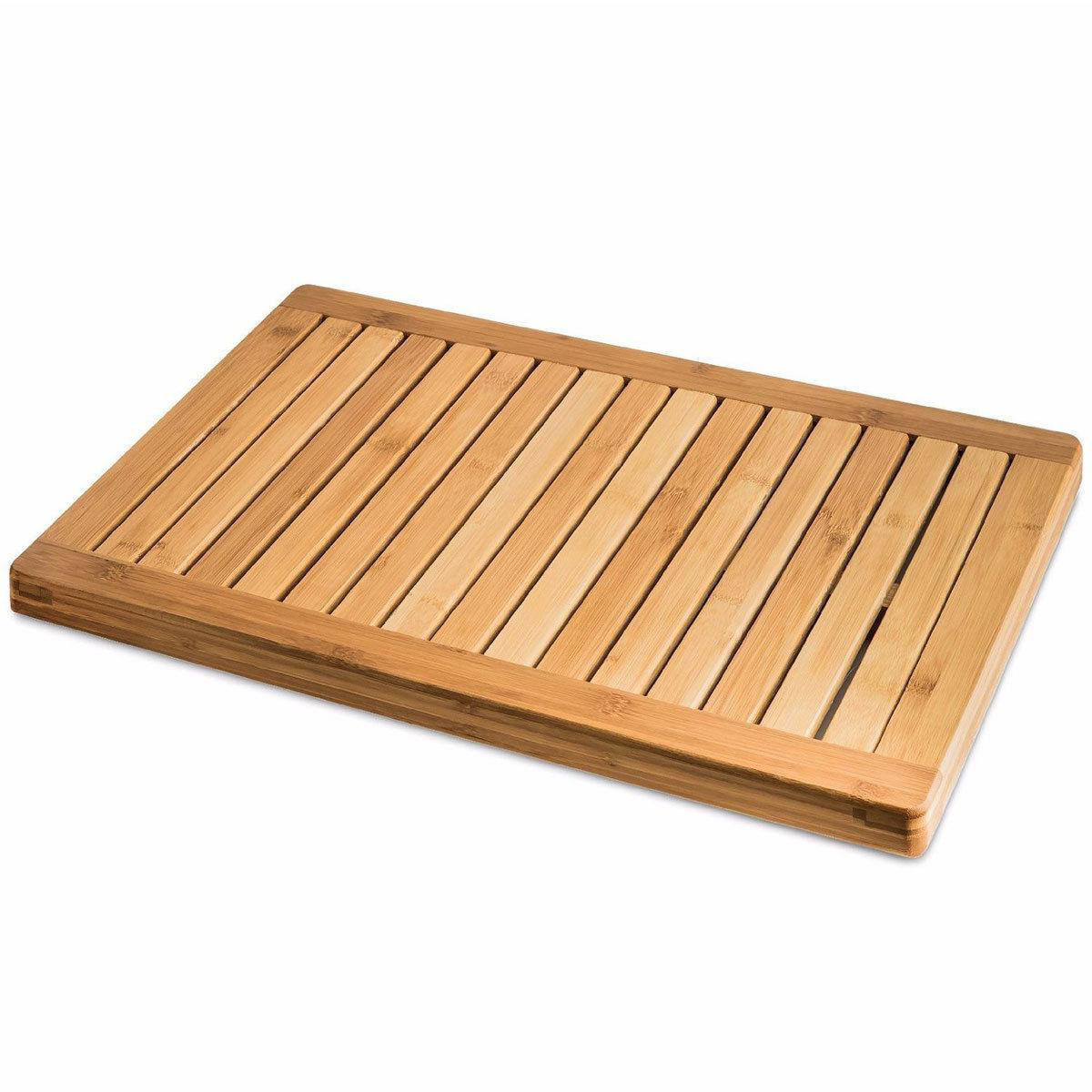 Highland Dunes Orcutt Rectangle Teak & Wood Bath Rug Wayfair