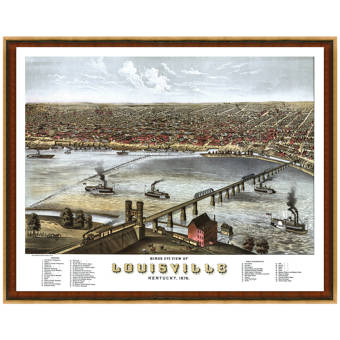 Alcott Hill Panoramic Historic Map Of Waco In 1892 Picture Frame Print On Paper Wayfair
