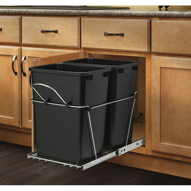 Rev A Shelf Double Roll 8 75 Gallon Pull Out Trash Can Reviews