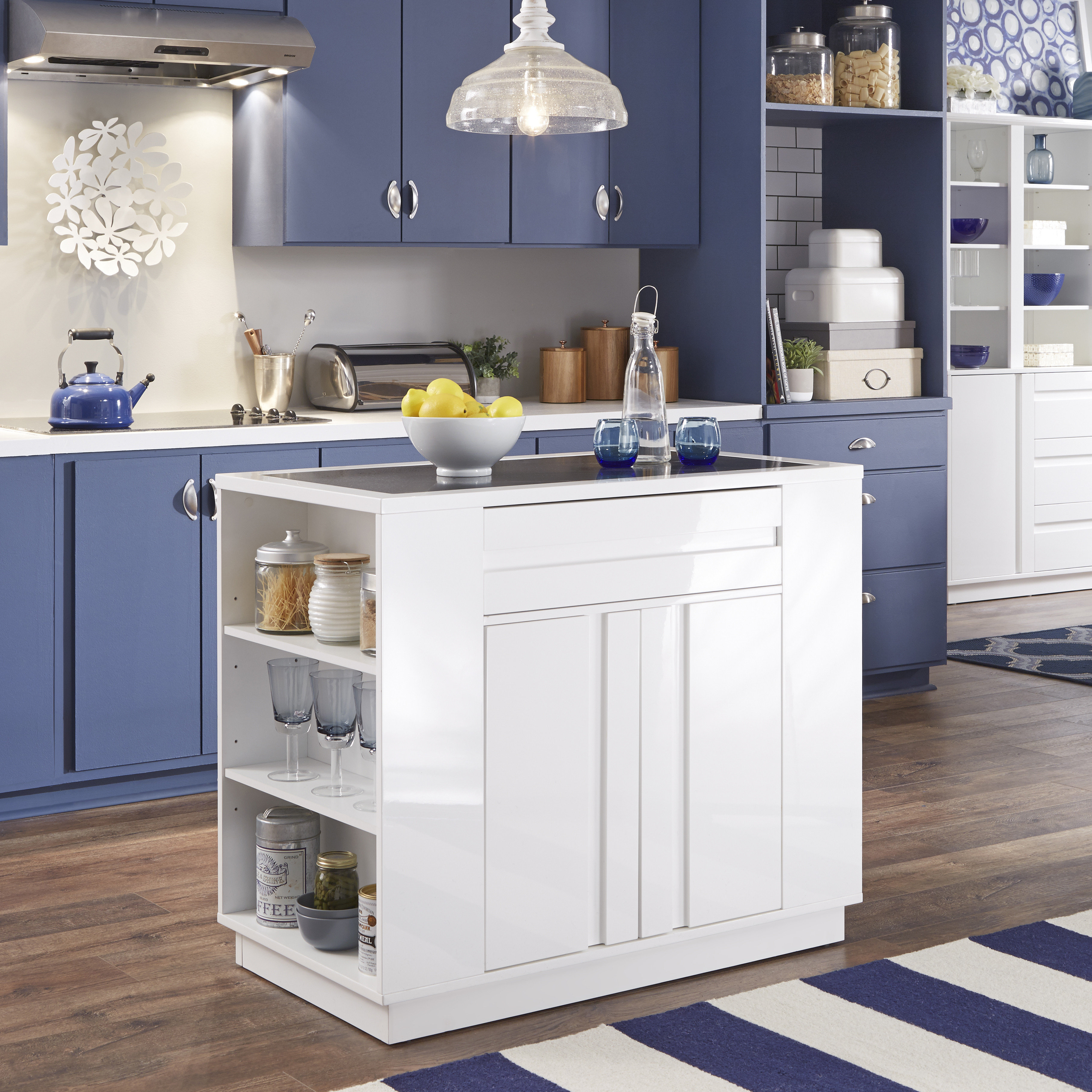 Emblyn Storage Kitchen Island Granite 