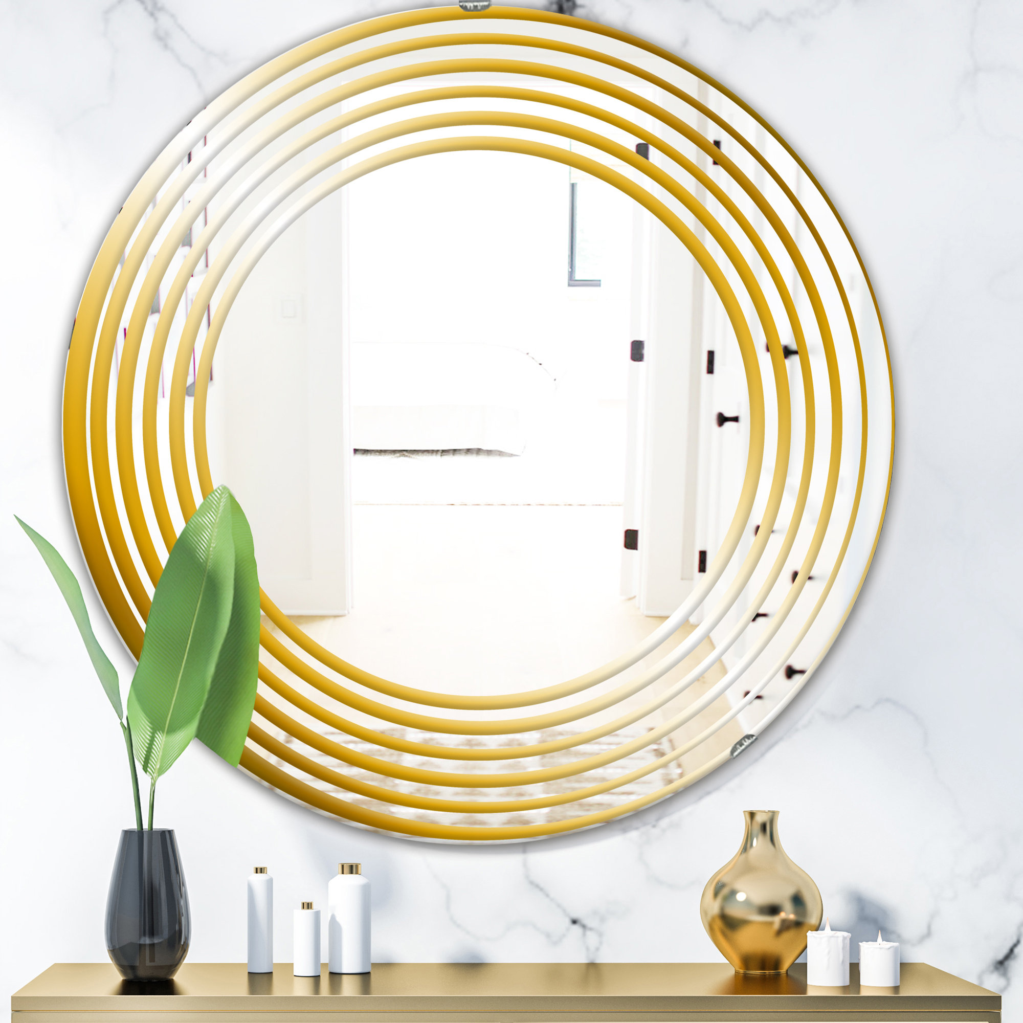 East Urban Home Circles Glam Traditional Accent Mirror | Wayfair