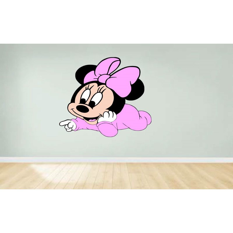 Design With Vinyl Disney Crawling Baby Minnie Mouse Cartoon Vinyl Wall Decal Wayfair