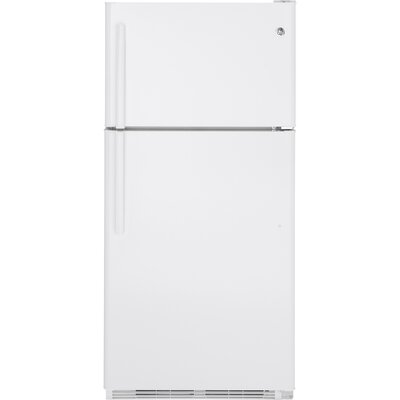 GE Appliances 20.8 cu ft. Energy Star Top Freezer Refrigerator Finish: White