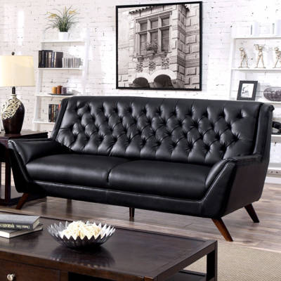 17 Stories Lofgren Bonded Leather Sofa Wayfair Lofgren Bonded Leather Sofa