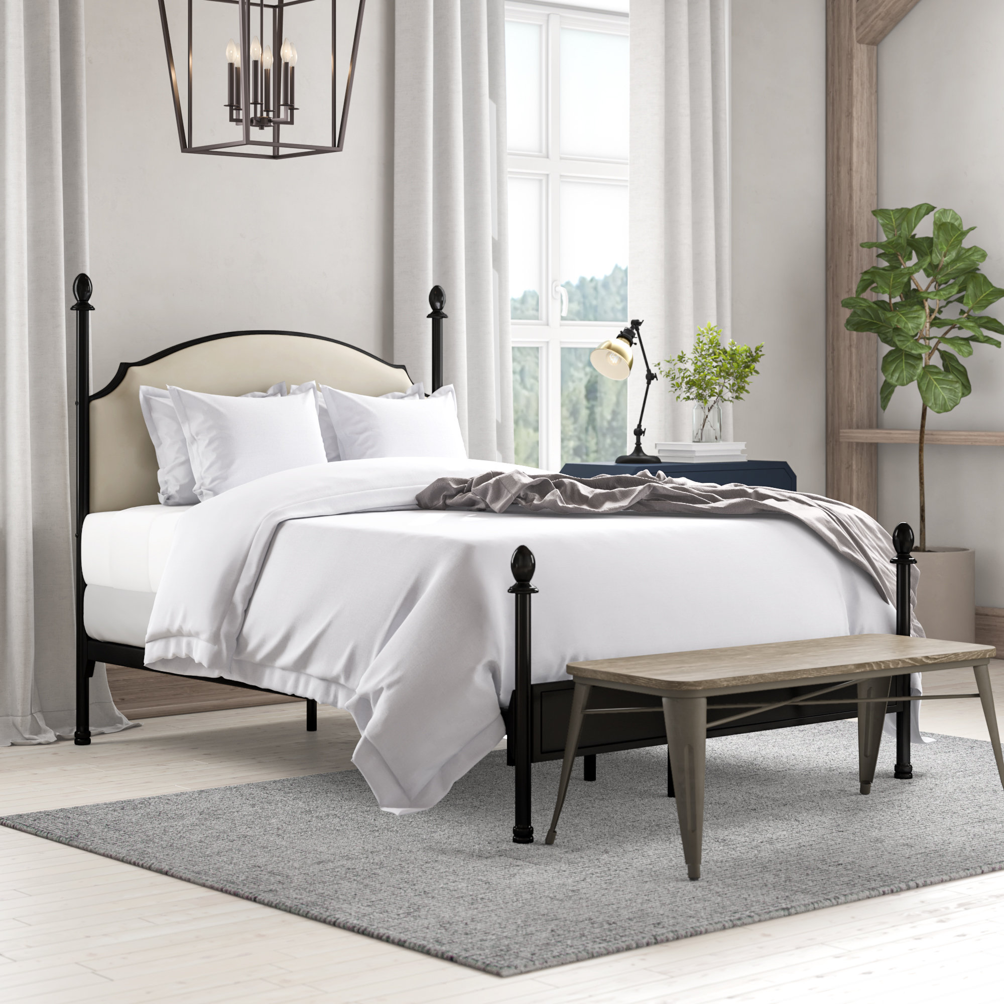 Lark Manor Blakesburg Upholstered Bed And Reviews Wayfair