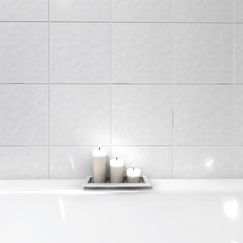 Ws Tiles Value 6 X Ceramic Tile In White Reviews Wayfair Value 6 X Ceramic Tile