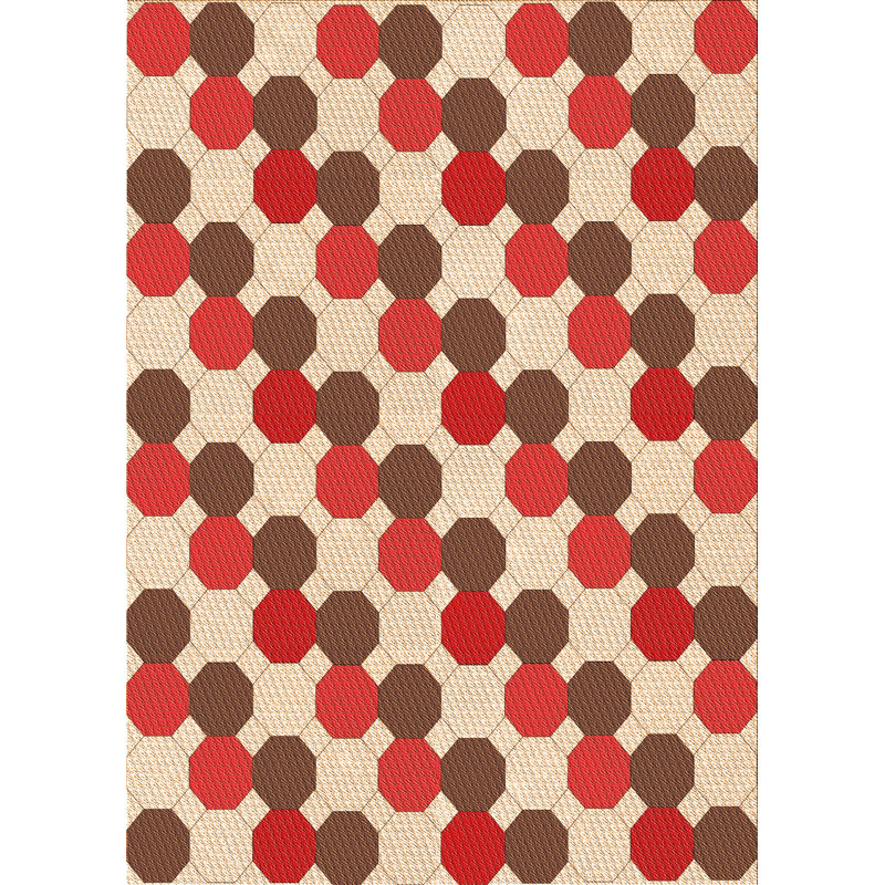 East Urban Home Geometric Wool Orange Area Rug Wayfair