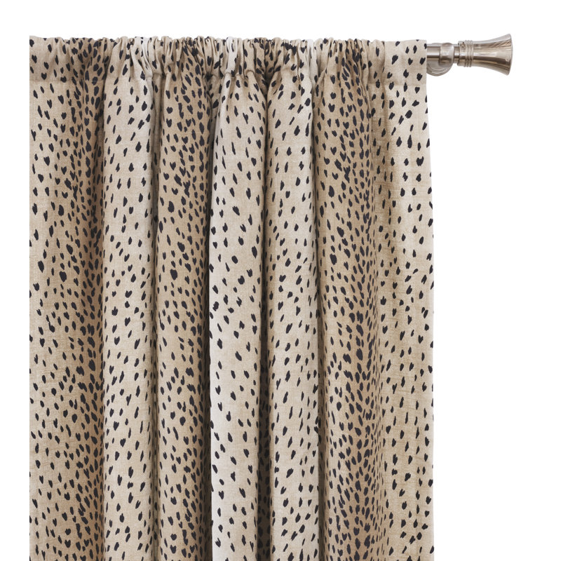 Eastern Accents Ines Spotted Animal Print Room Darkening Rod