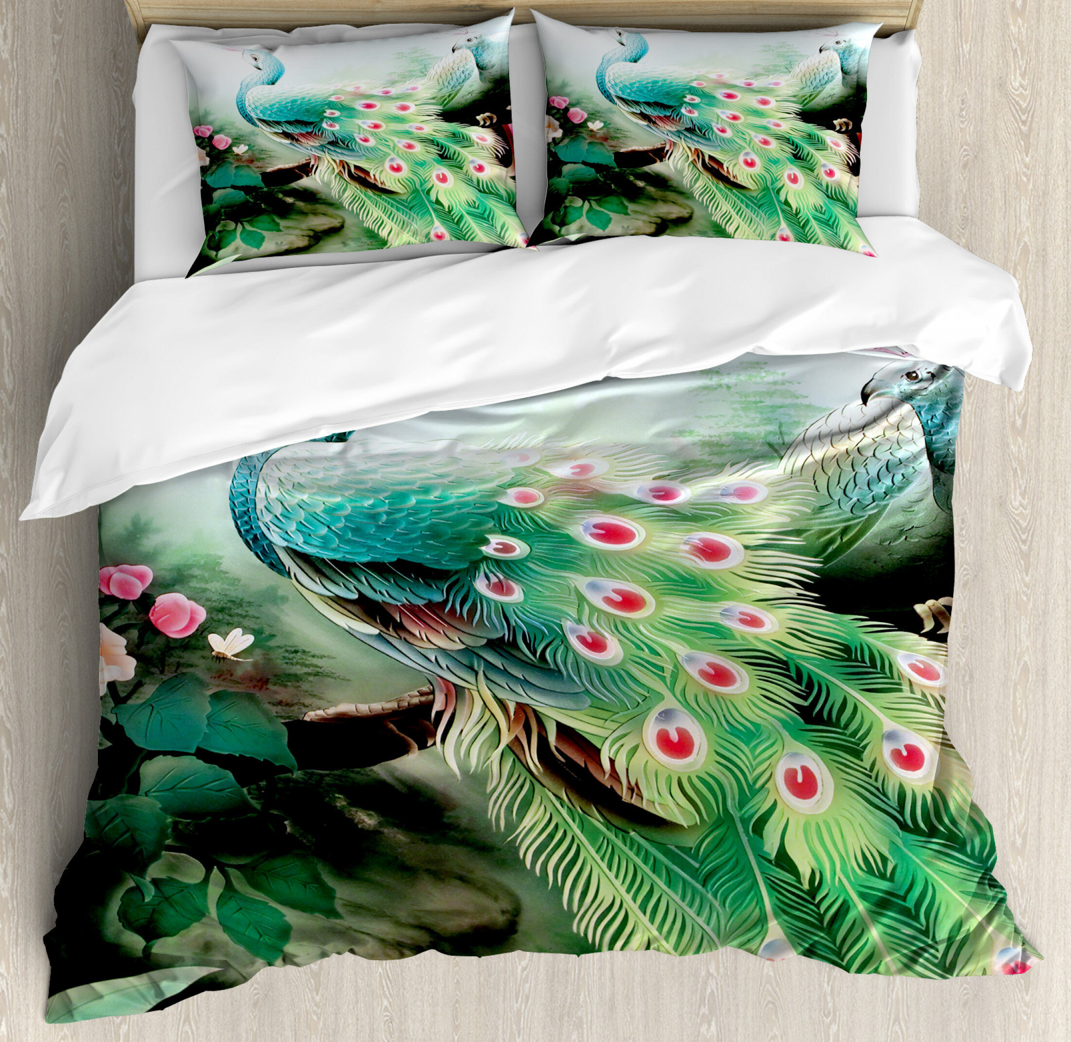 East Urban Home Peacock Duvet Cover Set Wayfair