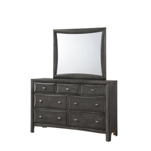 Tores 7 Drawer Double Dresser with Mirror by Alcott Hill