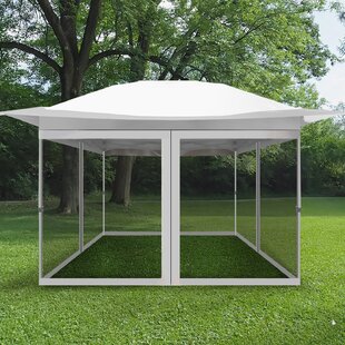 12 x 12 Sunshade Gazebo Canopy Charcoal Carbon Steel Frame Water-Resistant 