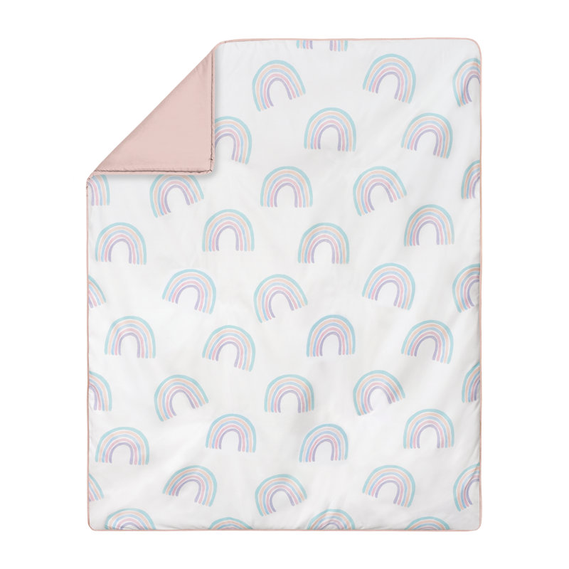 pastel rainbow crib bedding