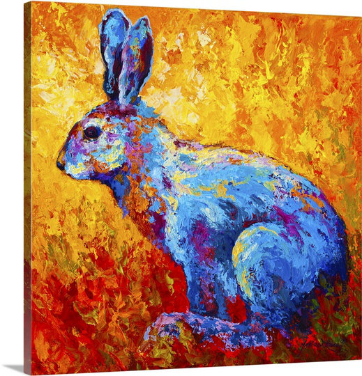 Canvas On Demand Jackrabbit By Marion Rose Painting Print On