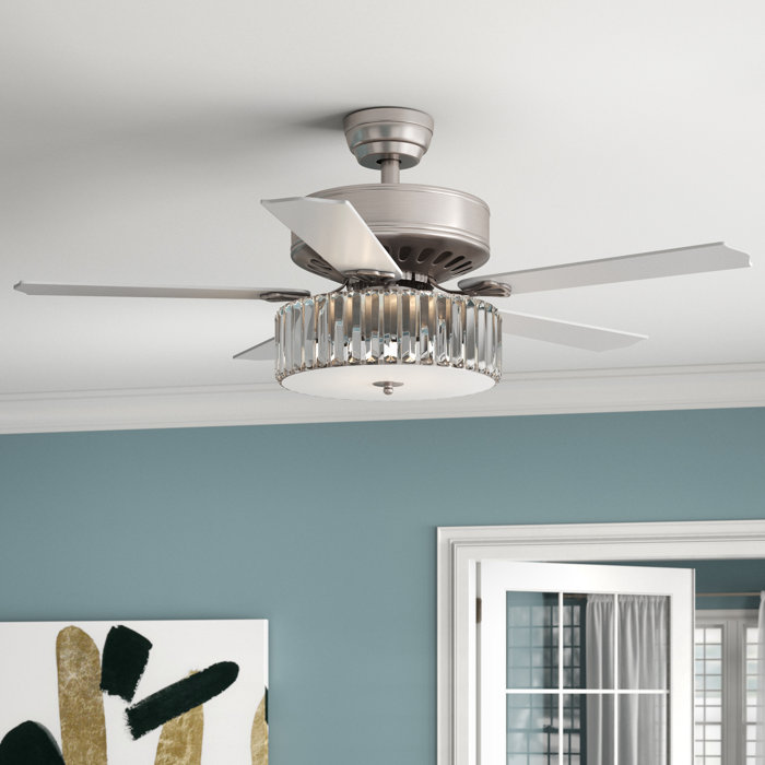 52 Dixie Crystal 5 Blade Ceiling Fan Light Kit Included 52 Dixie Crystal 5 Blade Ceiling Fan Light Kit Included