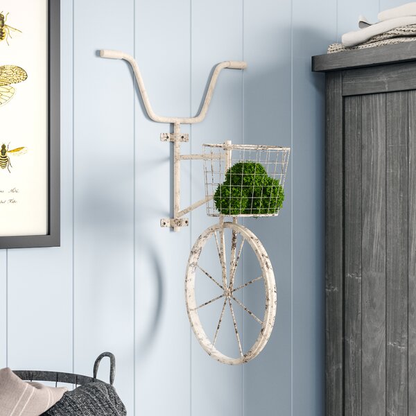 Vintage Unique Hanging Welcome Sign Door Green Bicycle Gift Idea