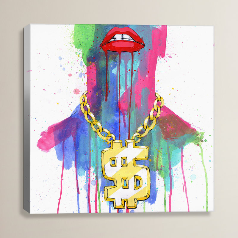 Brayden Studio Gold Chain By Ric Stultz Painting Print On Wrapped